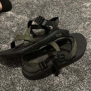 Chaco Black and Green Sandals, men’s 11.5